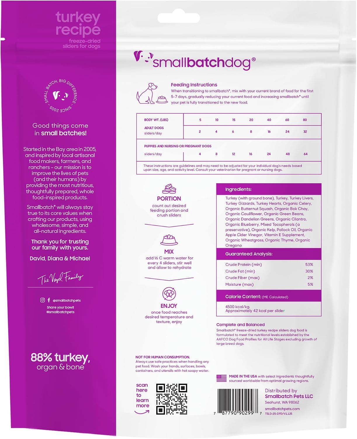 smallbatch Freeze Dried Raw Dog Food, Grass-Fed Beef Recipe, 14 oz | High Protein Dog Food, Grain-Free, Single Protein, for Picky Eaters, Hydrate & Serve, All Life Stages, Puppies & Adult Dogs
