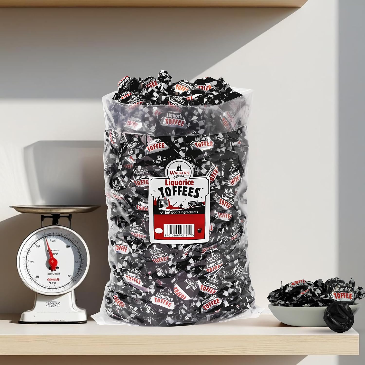 Walkers' Nonsuch Liquorice Toffees | with Condensed Milk & Black Treacle | Imported from the UK | Traditional British Candy | Old Fashioned Licorice Toffee | 44.09 Oz (1.25kg)
