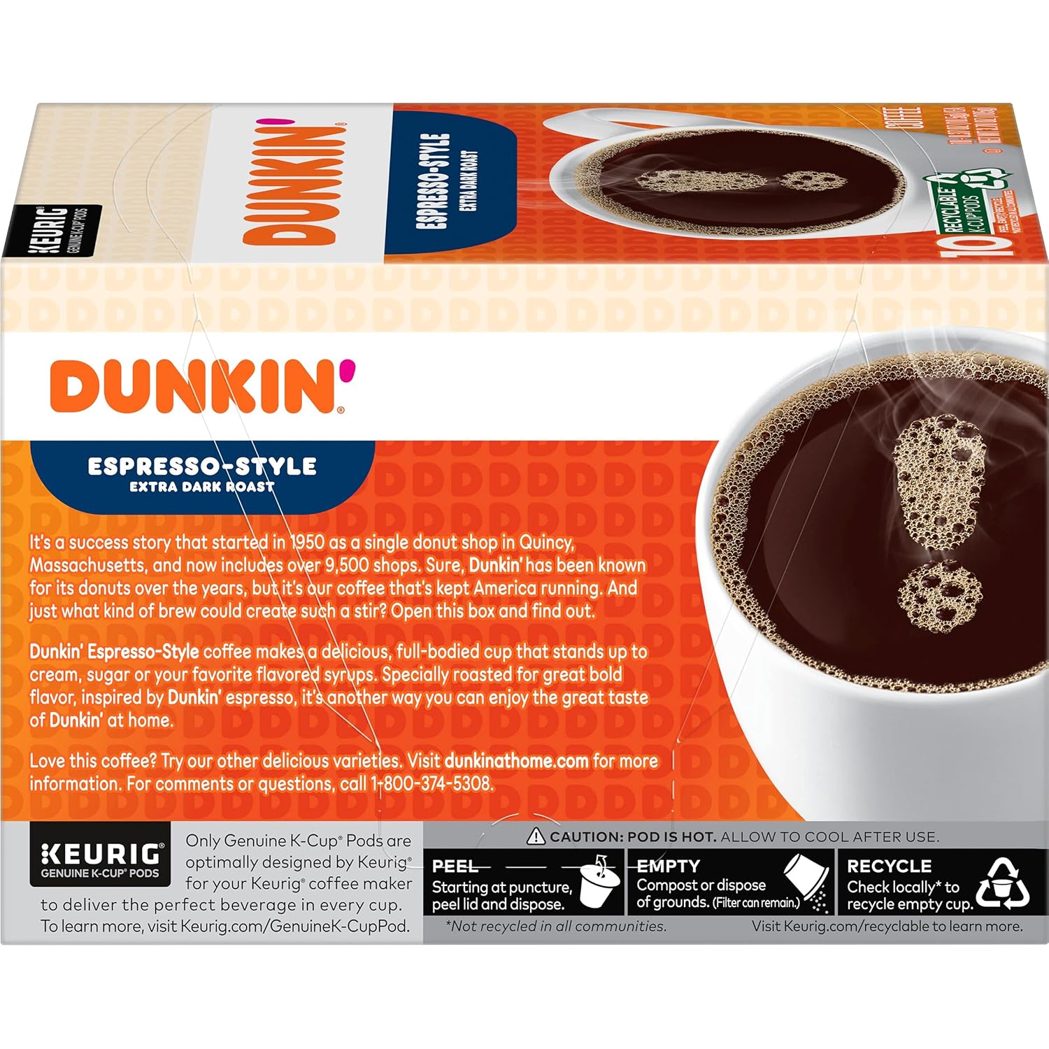 Dunkin’ Original Blend Medium Roast Coffee, Keurig K-Cup Pods, 60 Count | 6 boxes of 10 single serve coffee pods each, Rich & smooth flavor, Made with arabica coffee, Shelf stable, SNAP EBT eligible