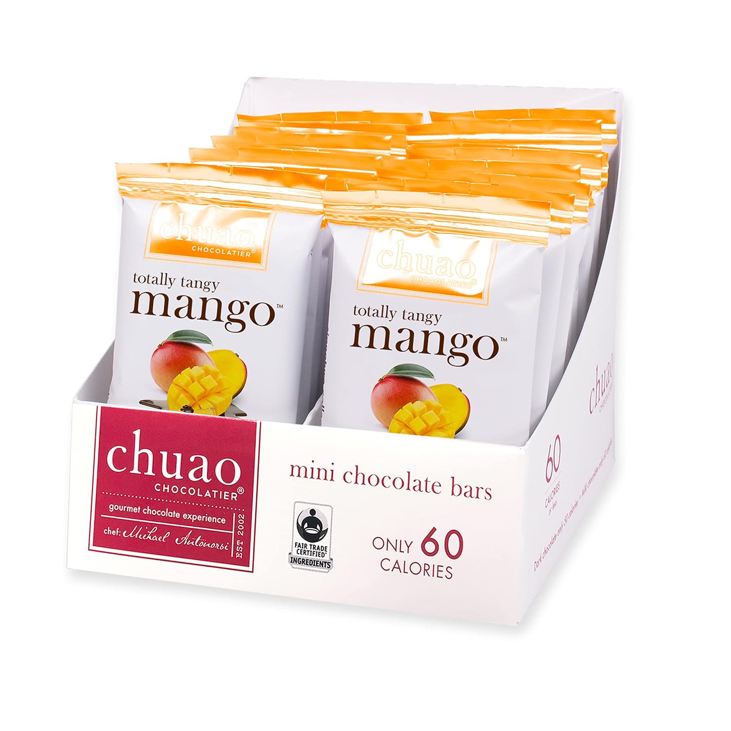 Chuao Chocolatier Salted Chocolate Crunch Dark Chocolate Mini Gourmet Chocolate Bar, 24-Ct. (0.39 oz. each)