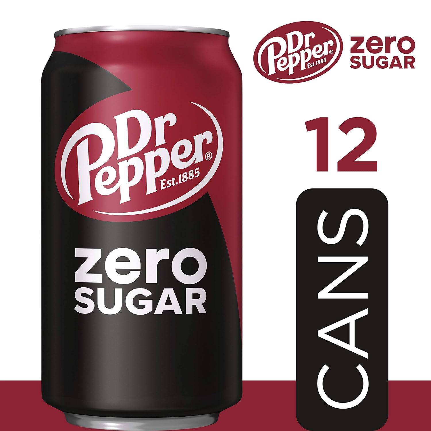 Diet Dr Pepper Soda, 12 fl oz cans, pack of 12