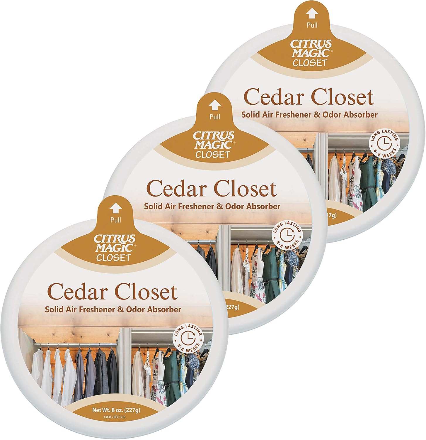 Citrus Magic Closet Solid Air Freshener, Cedar, 8 Ounce