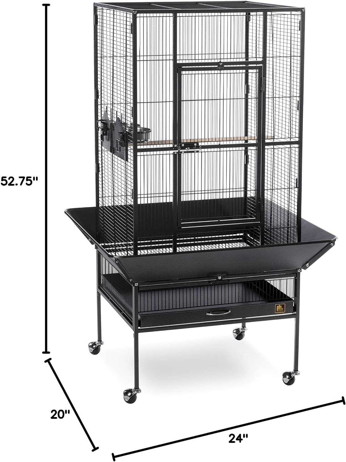Prevue Pet Products 3352COCO Park Plaza Bird Cage, Coco Brown | Large Brown Steel Bird Cage with Rolling Stand and Perches, Ideal for Cockatiels and Medium Birds