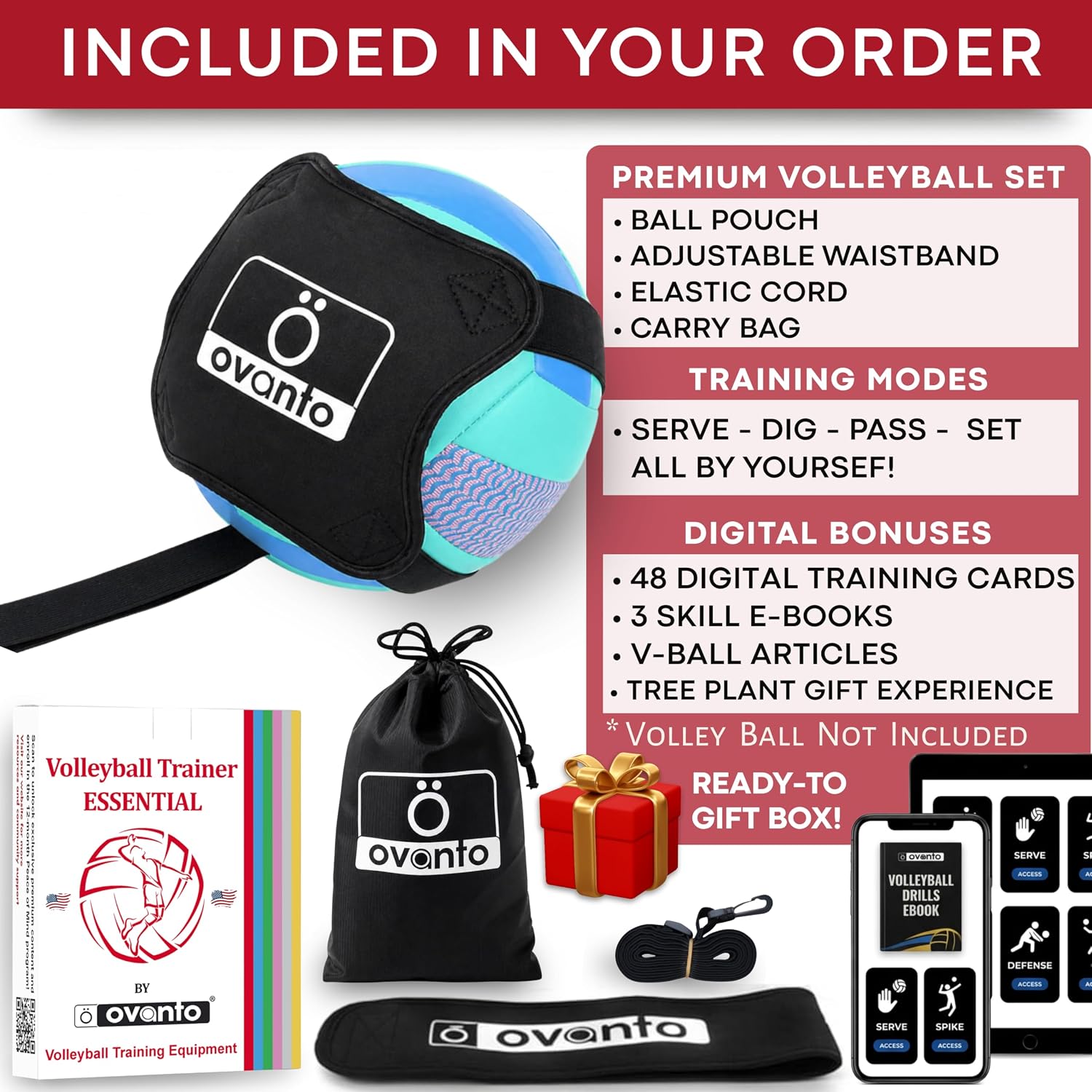 OVANTO Volleyball Training Equipment Kit