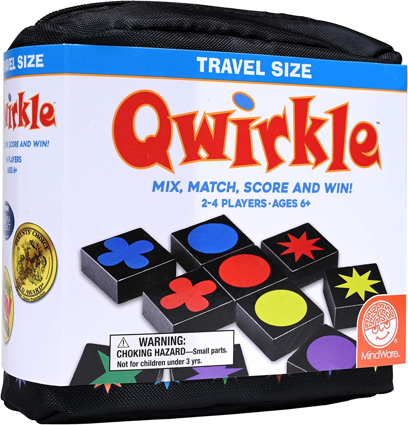 Mindware | Qwirkle: Travel (NEW) | Board Game | Ages 6+ | 2-4 Players | 45 Minutes Playing Time