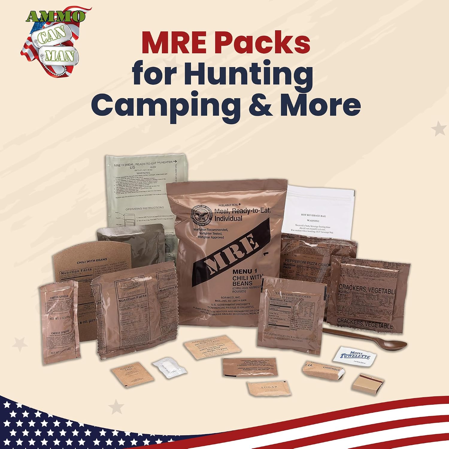 Sopakco US Military MRE, A Case, Menus 1-12, 2026