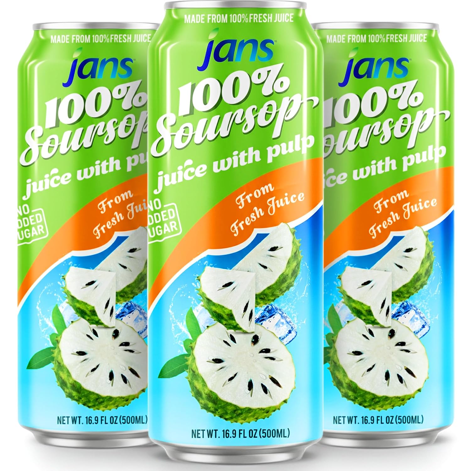 Jans 100% Coconut Water With Pulp, Unsweetened, 16.57 Fl Oz, Pack of 12