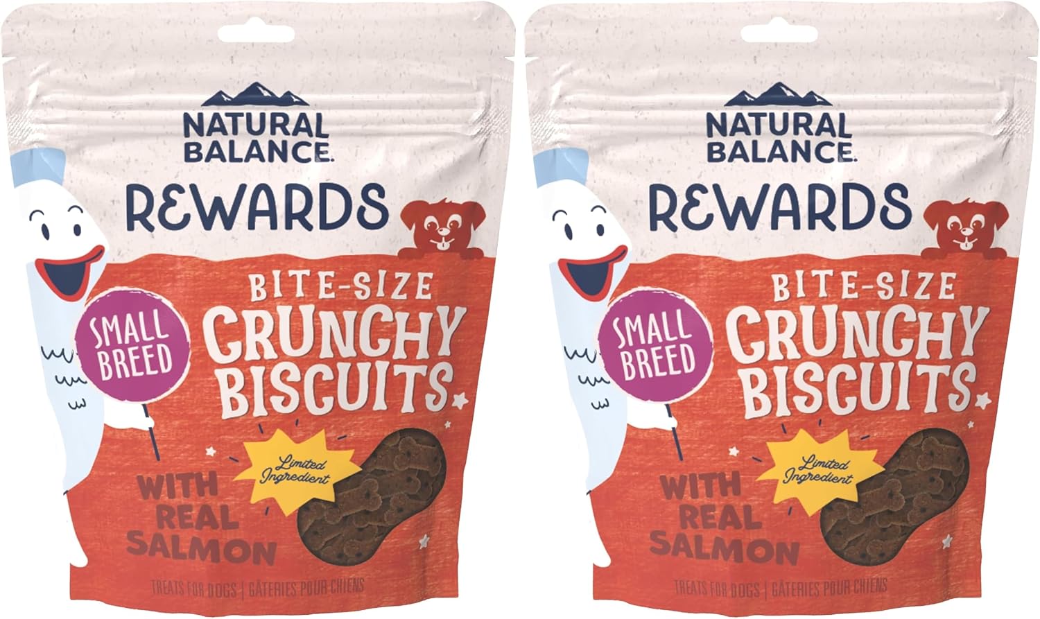 Natural Balance Limited Ingredient Rewards Crunchy Biscuits, Bite-Size Grain-Free Dog Treats for Small-Breed Dogs, Made with Real Venison, 8 Ounce (Pack of 1)