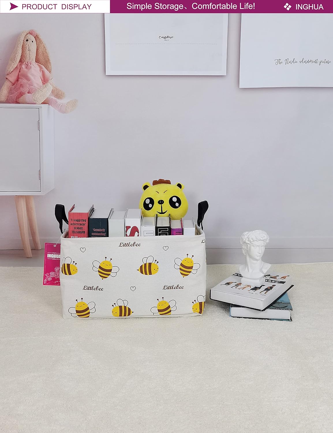Rectangular Storage Basket Gift Bag Rec Spaceships