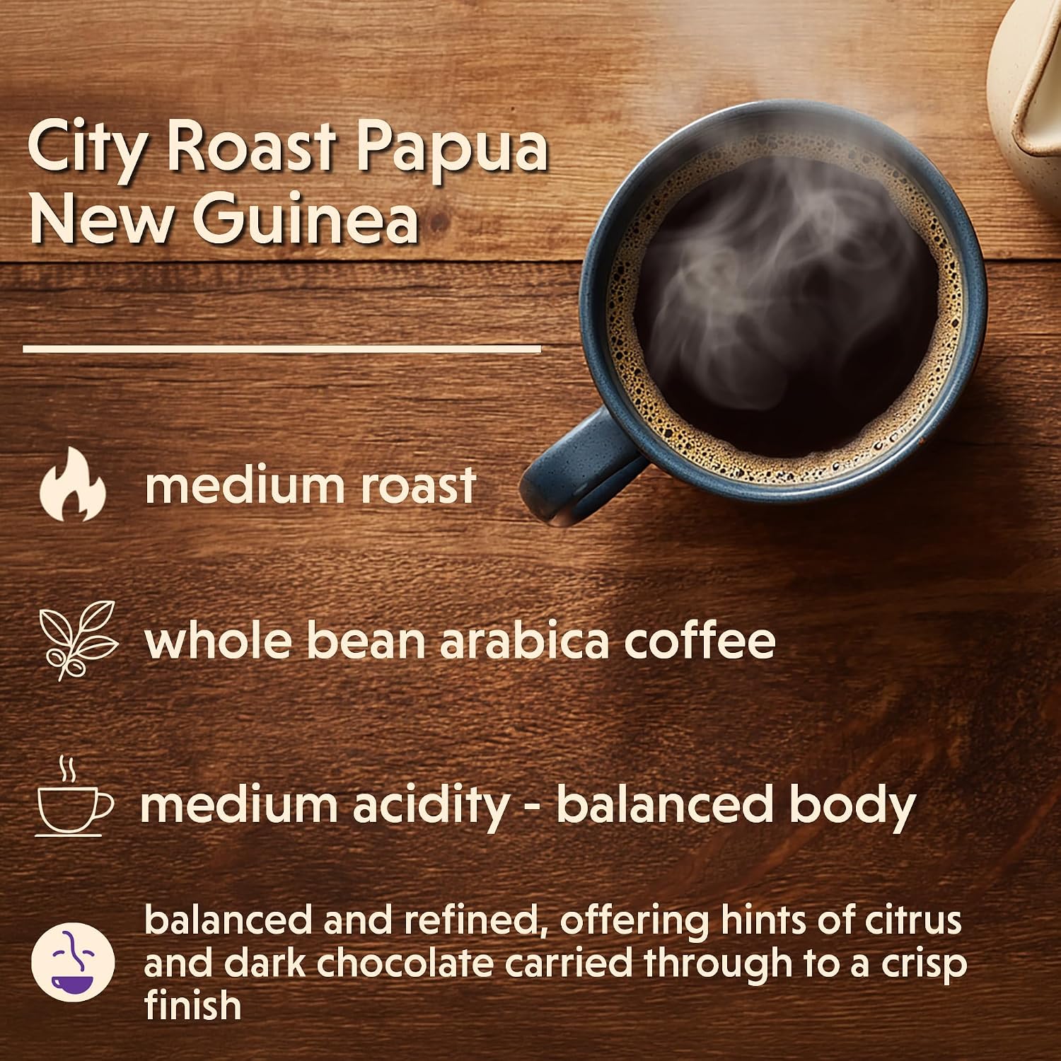 Coffee Bean Direct French Roast Papua New Guinea, Whole Bean, 5lb Bag | Dark Roast, Single Origin Arabica Coffee Beans