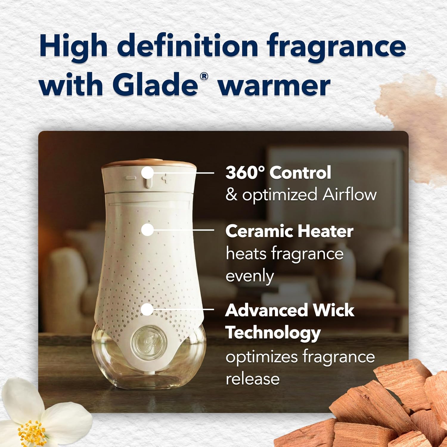 Glade PlugIns Refills Air Freshener Starter Kit, Hawaiian Breeze, Scented and Essential Oils for Home and Bathroom, 0.67 Fl Oz, 1 Warmer + 1 Refill