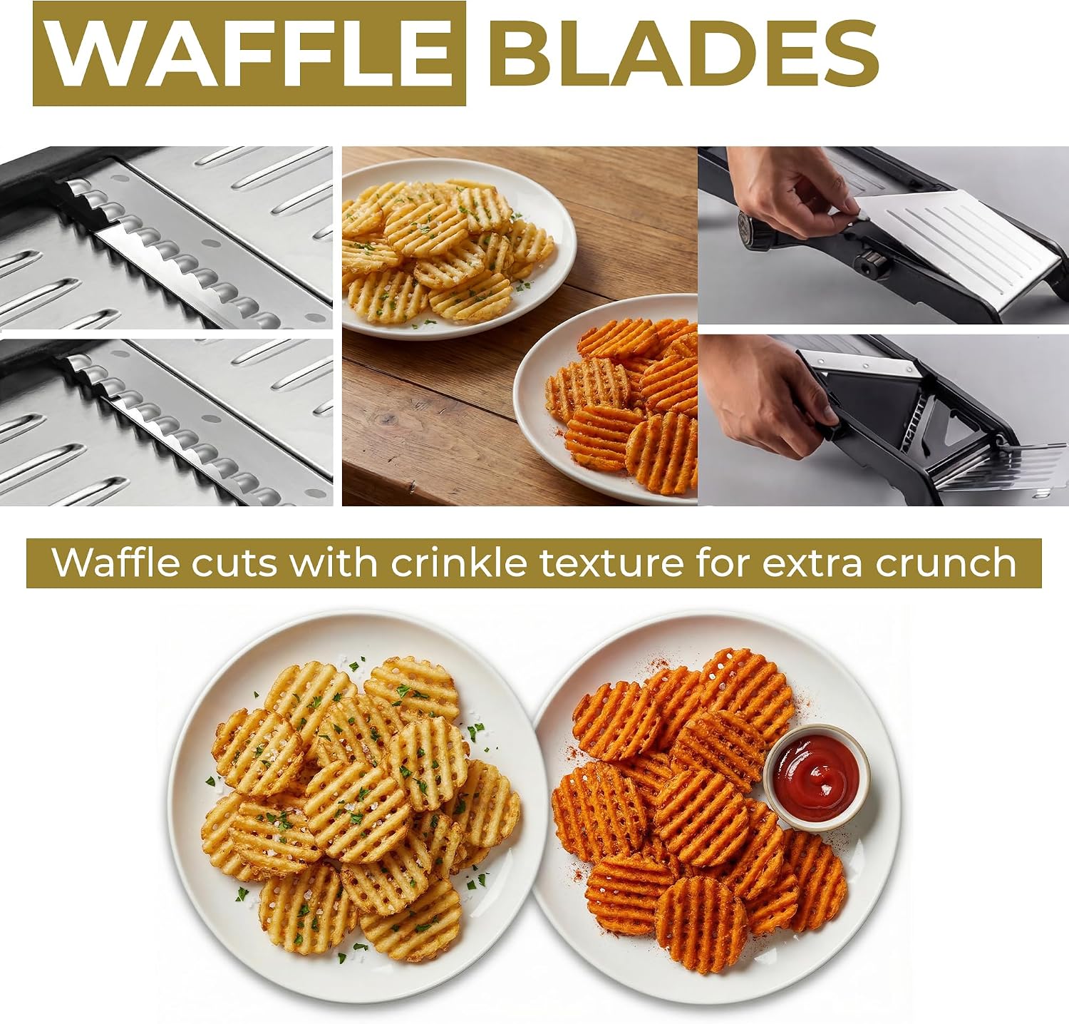 Gramercy Adjustable Mandoline Food Slicer, Mandoline Slicer for Kitchen, Mandolin, Potato, Tomato, Carrot, Vegetable, Fruit and Onion Cutter, Stainless Steel, INCLUDING Cut-Resistant Gloves, Black PRO