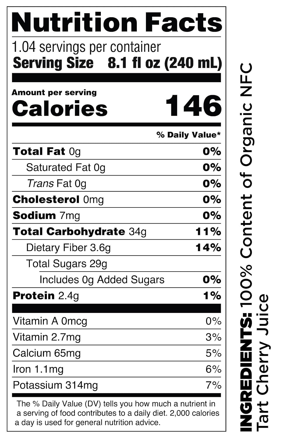 Pomona Organic Pure Black Cherry Juice, Cold Pressed Organic Juice, Non-GMO, No Sugar Added, Not from Concentrate, Gluten Free, Kosher Certified, Preservative Free 8.4 Ounce (Pack of 12),