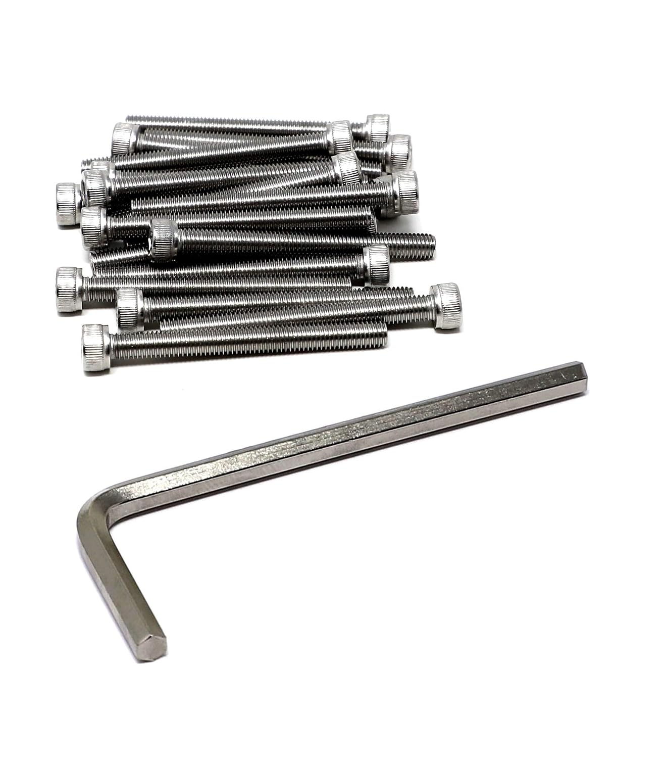 iexcell 20 Pcs M8 x 30/35/40/45/50 mm Stainless Steel 304 Hex Socket Head Cap Screws Bolts Assortment, Fully Threaded