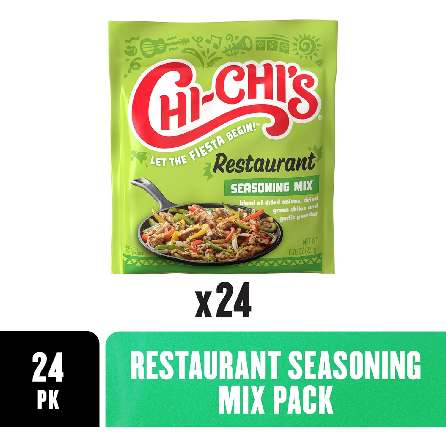 Chi Chi's Fiesta Restaurante Seasoning Mix, 0.78 Ounce (Pack of 24)