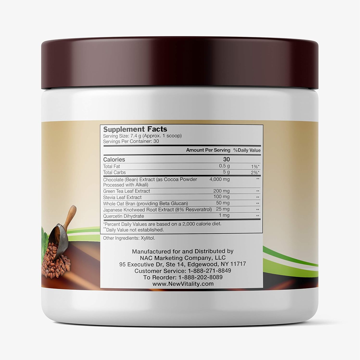 Coco Complete Immune System Boost - Superfood Chocolate Powder, 30 Servings | Energy Support, Sugar Free, Real Cocoa Powder, Green Tea Extract
