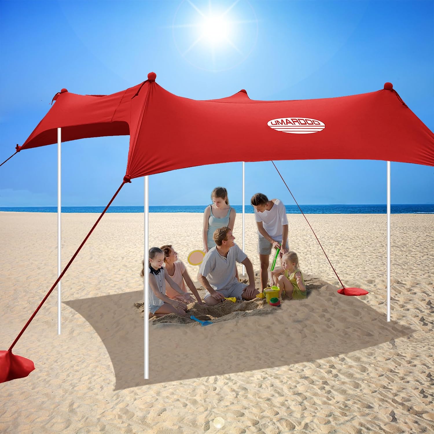 UMARDOO Family Beach Tent Canopy Sun Shade Portable 10×10FT