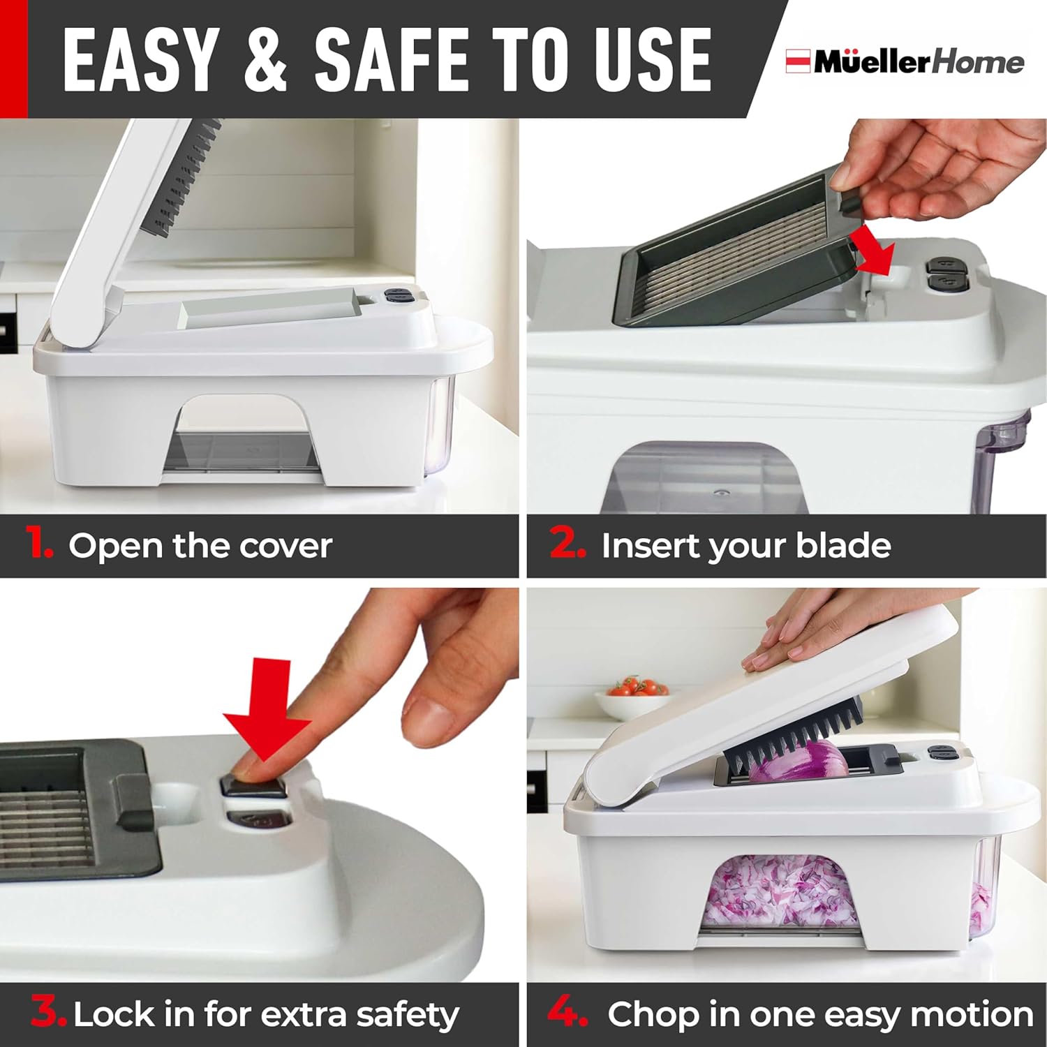 Mueller The Real Original Pro Vegetable Chopper & Mandoline Slicer, 10-in-1