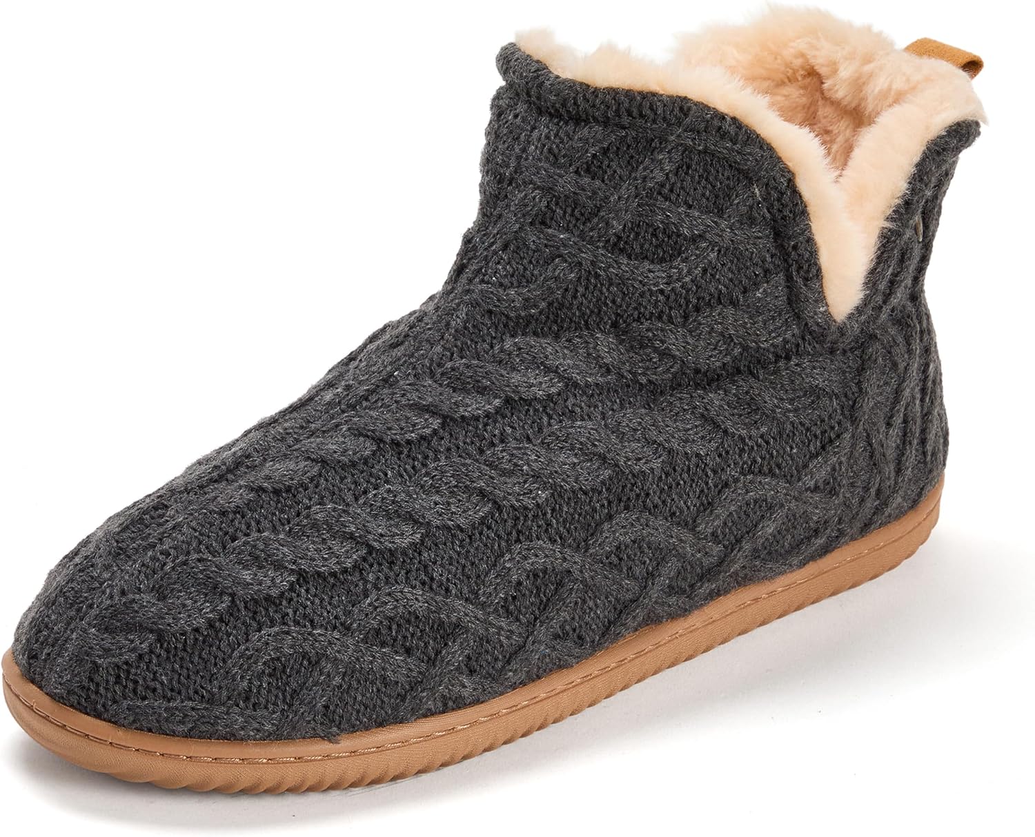 Dearfoams Men's Memory Foam Indoor House Slippers Brixen Ankle Boot House Shoes - Gifts for Men