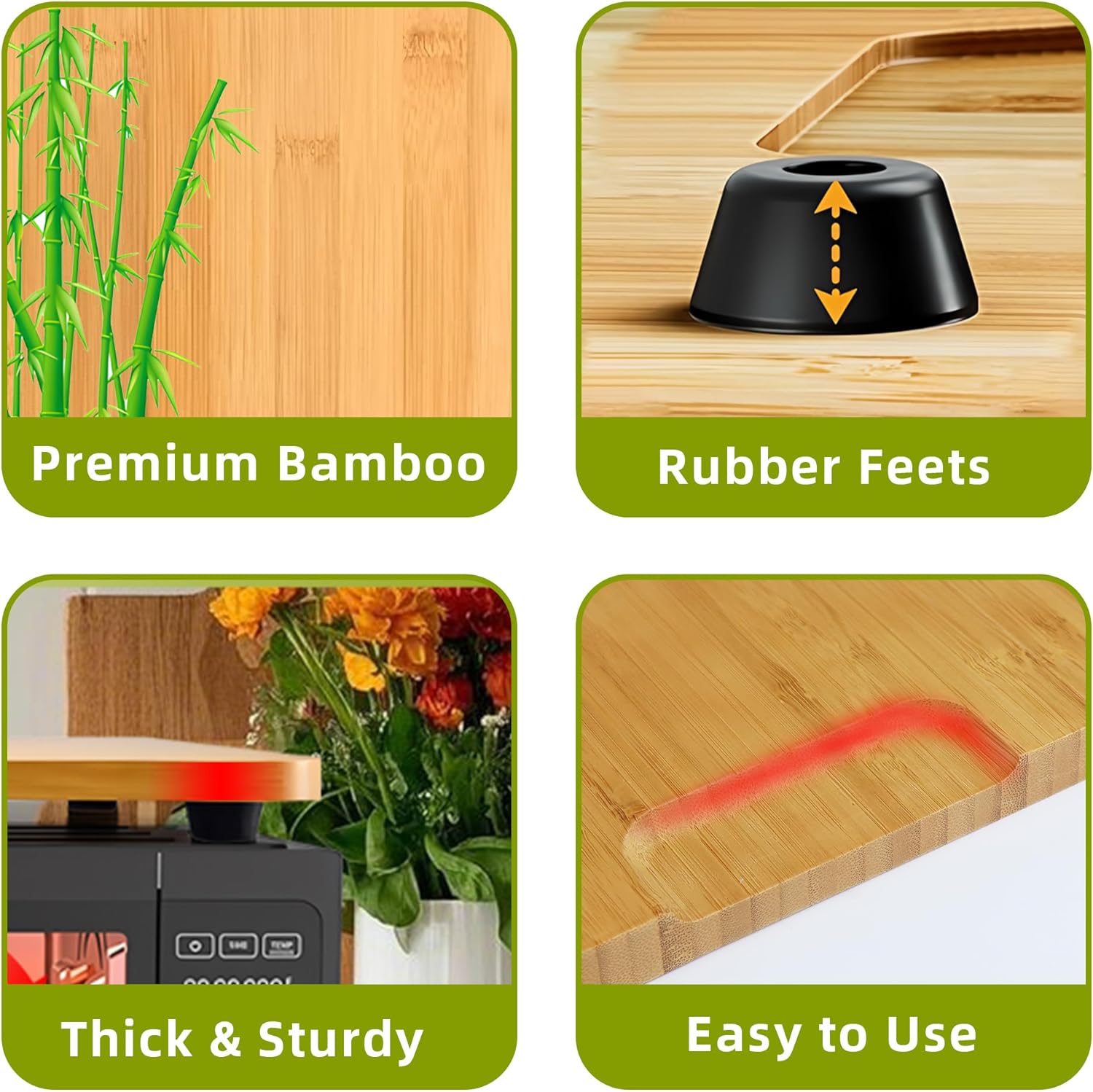 Accessories for Emeril Lagasse 26 QT Extra Large Air Fryer | Cutting Board for Emeril Lagasse Air Fryer with Heat Resistant Silicone Feet