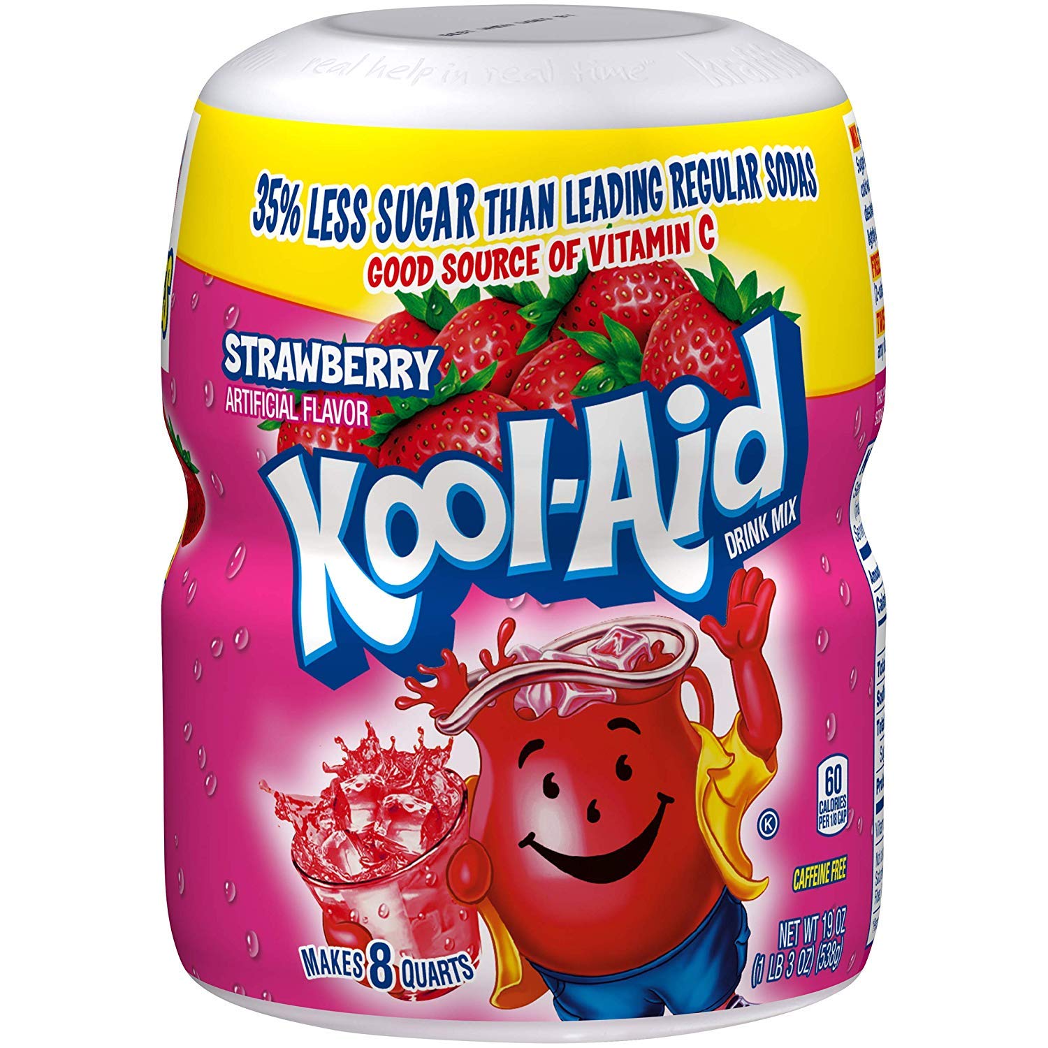 Kool-Aid Drink Mix, Tropical Punch, 19 oz | for Flavorful Hydration and Shareable Refreshment Good Source of Vitamin C, Caffeine Free Gluten Free