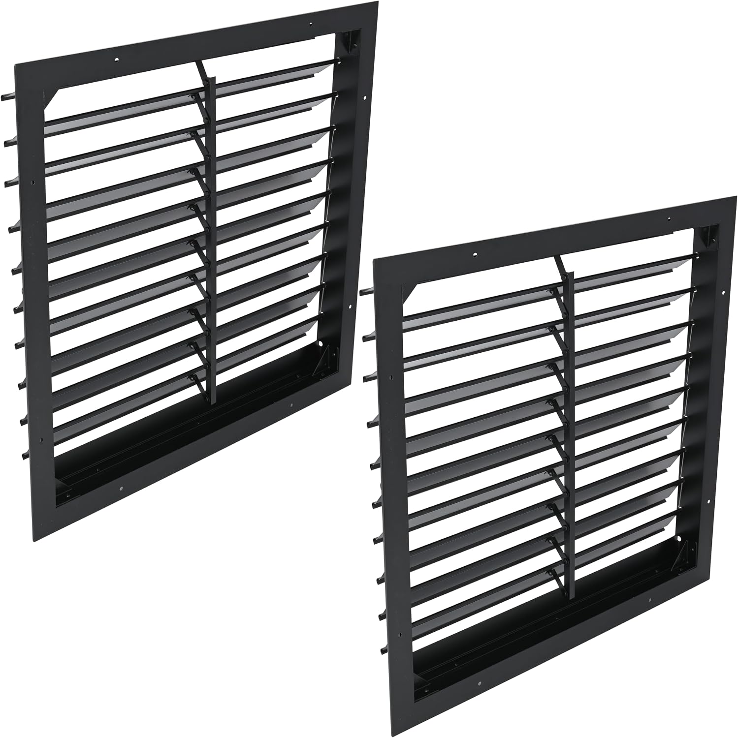 20 Inch Aluminum Automatic Exhaust Shutter Louver Vent, 2Pcs | 2Pcs Aluminum Gravity Shutters Louver for Windows Outside, Home Attics, Greenhouse Vent