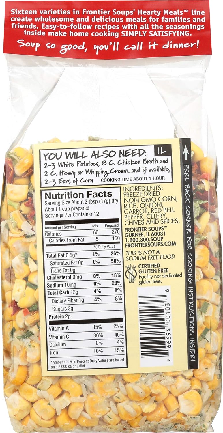 Frontier Soups Hearty Meals Illinois Prairie Corn Chowder Mix, 7 Ounce
