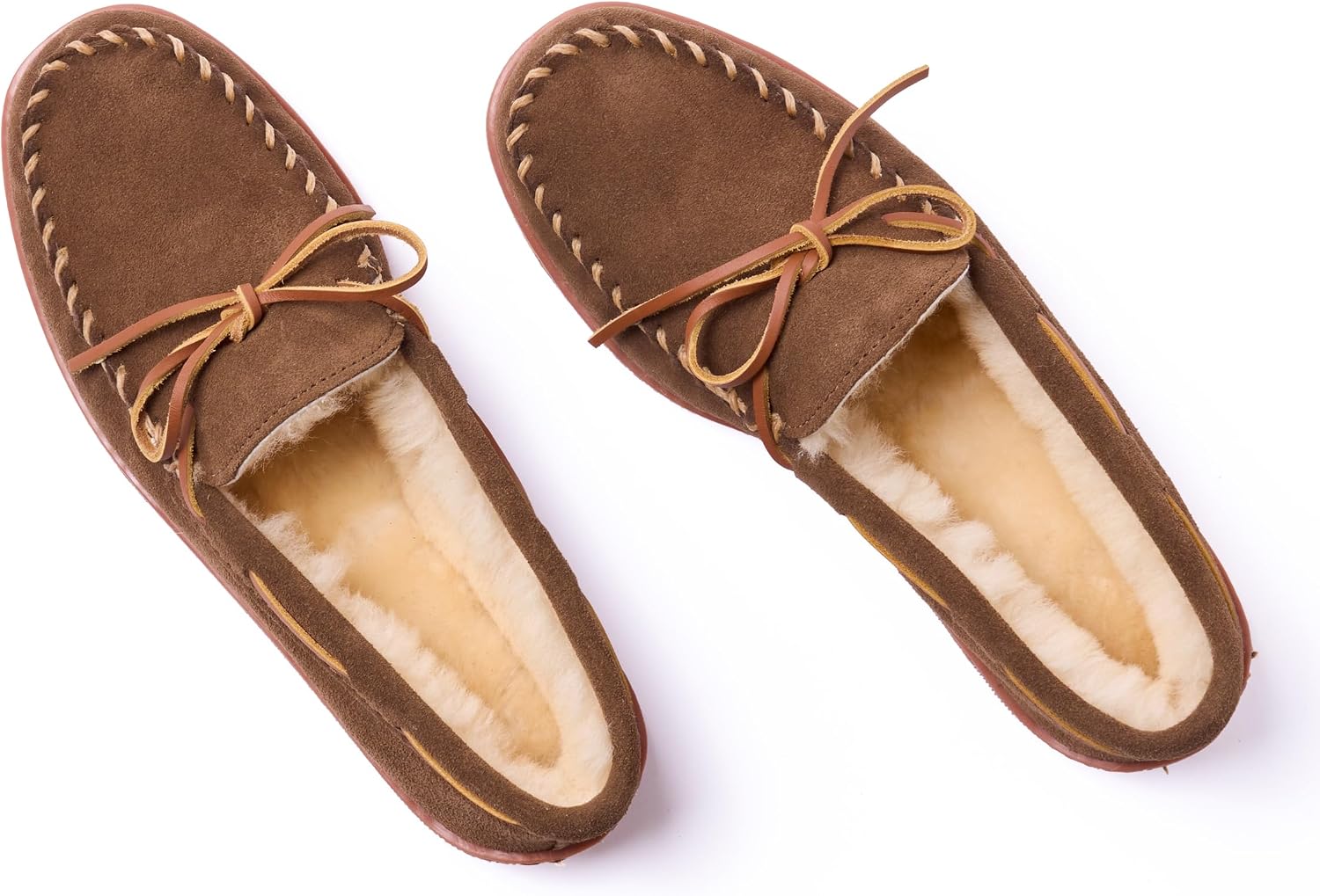 Minnetonka Men's Sheepskin Hardsole Slipper