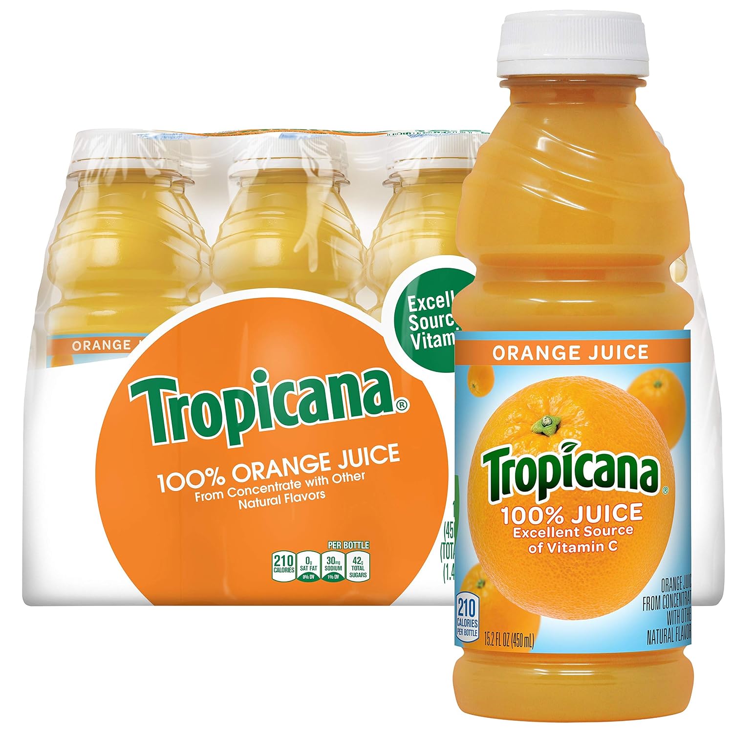 Tropicana Pineapple Peach Mango 100% Juice, 24-pack, 10 fl oz bottles