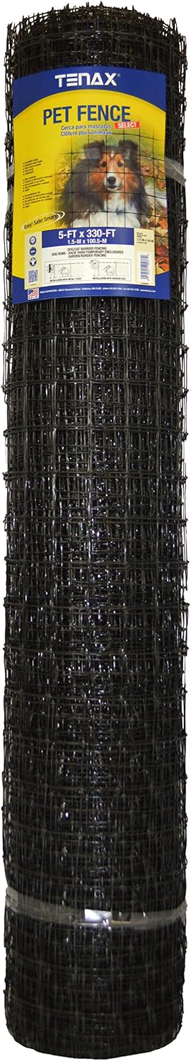 Tenax 2A140076 Pet Fence, 5' x 330', Black