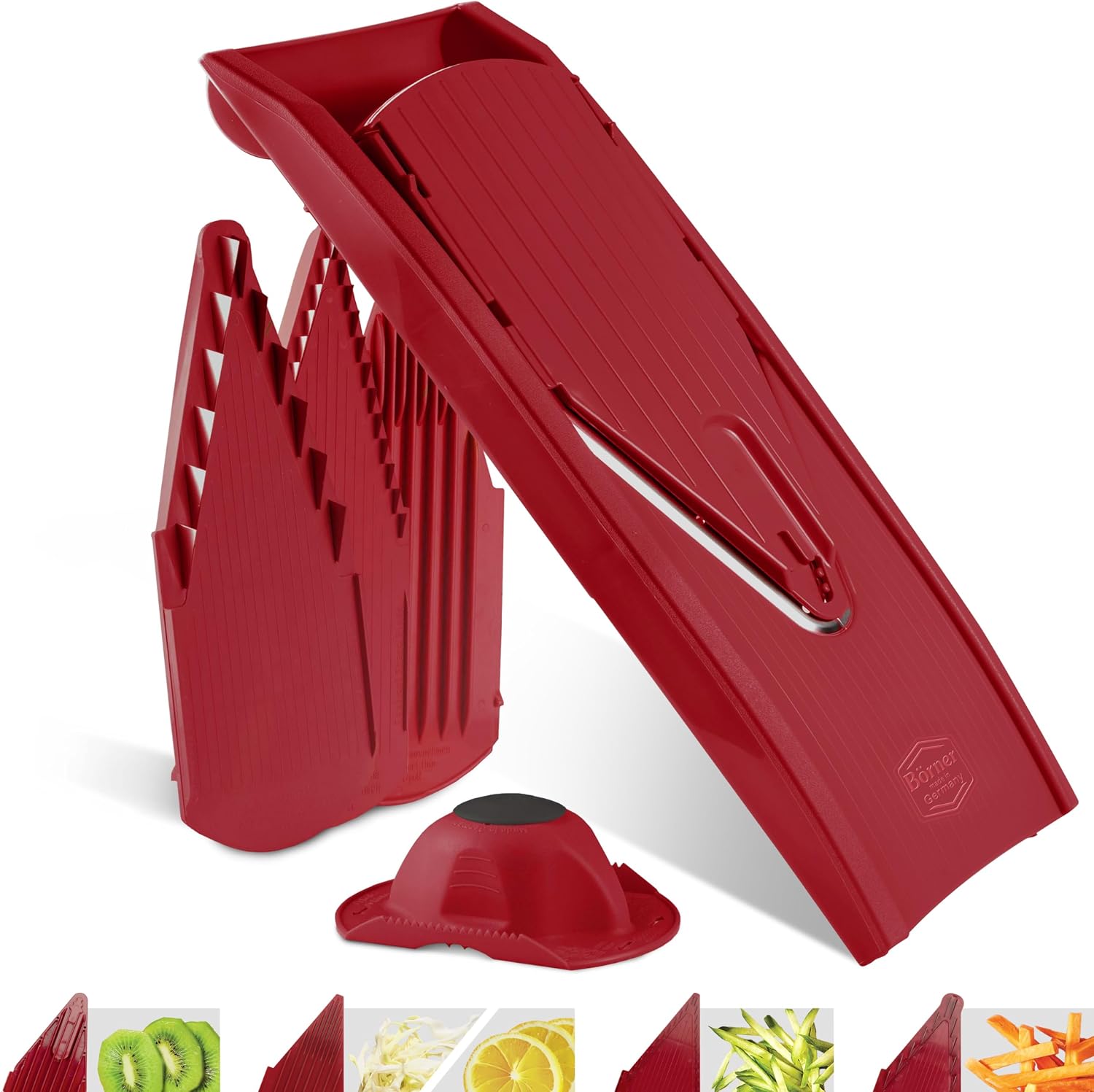 BORNER V Mandoline Slicer Kitchen V1 ClassicLine Starter Set | Vegetable Grater Börner - Quality Made in Germany, Color:Orange