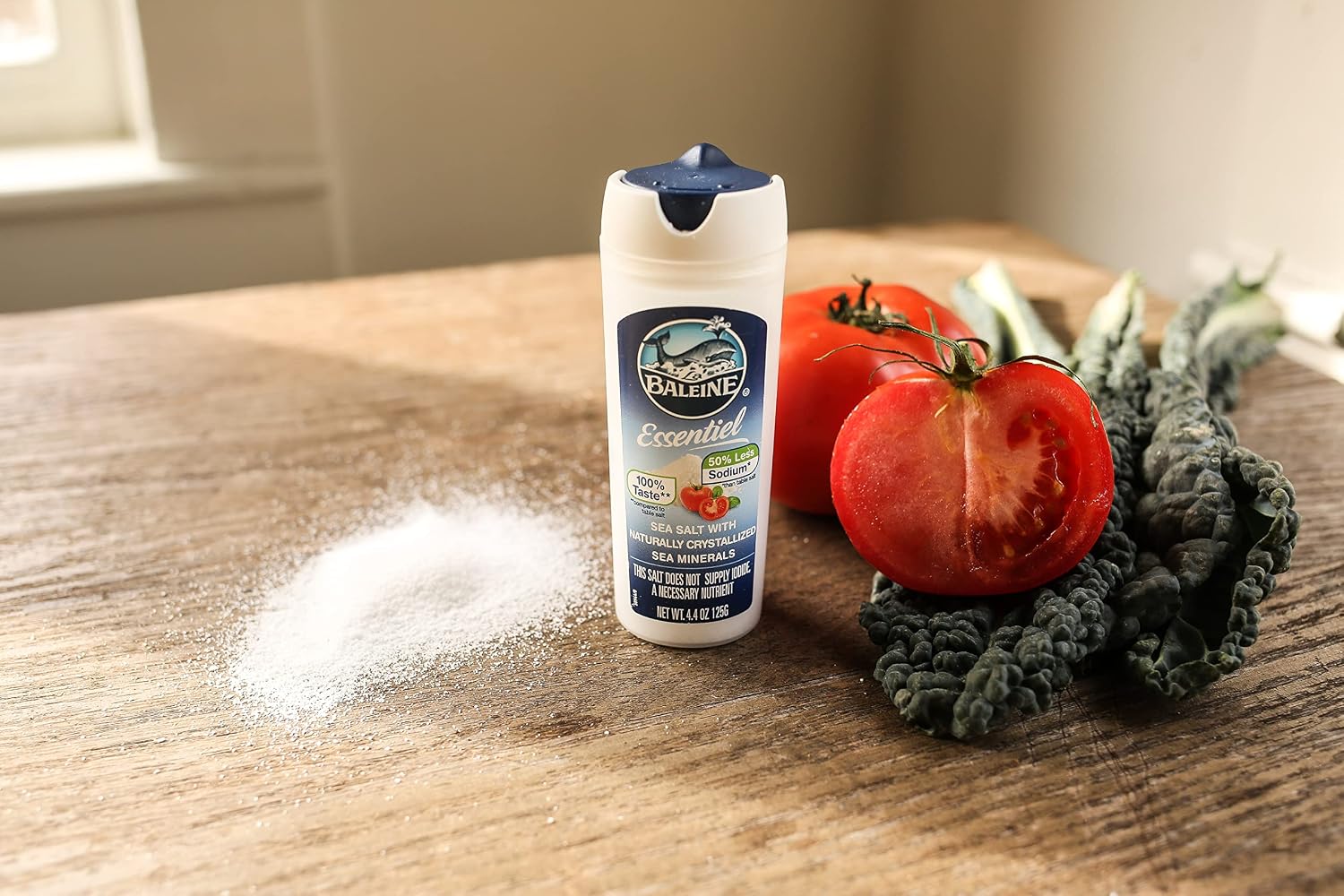La Baleine Fine Sea Salt, Mediterranean Sea Salt, Shaker Bottle, Product of France, 4.4 Oz