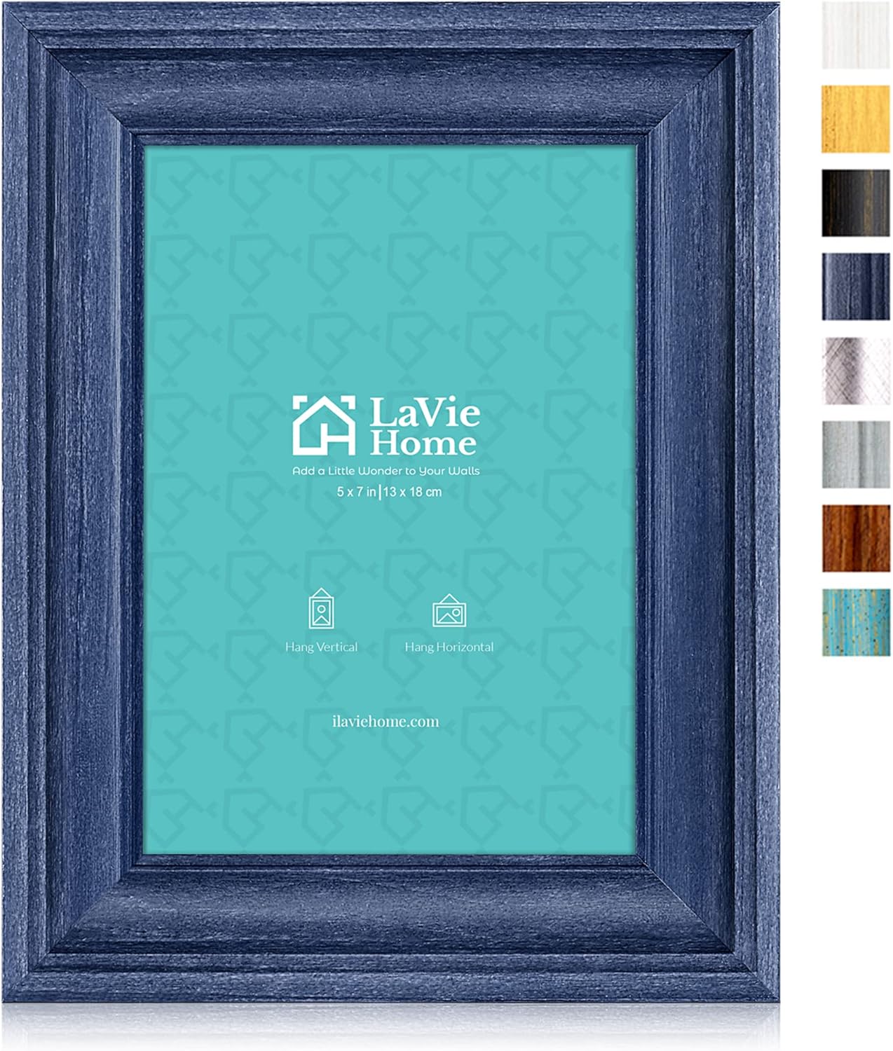 LaVie Home 8x8 Picture Frames (1 Pack, Gold) Square Photo Frame Set with High Definition Glass for Wall Mount & Table Top Display