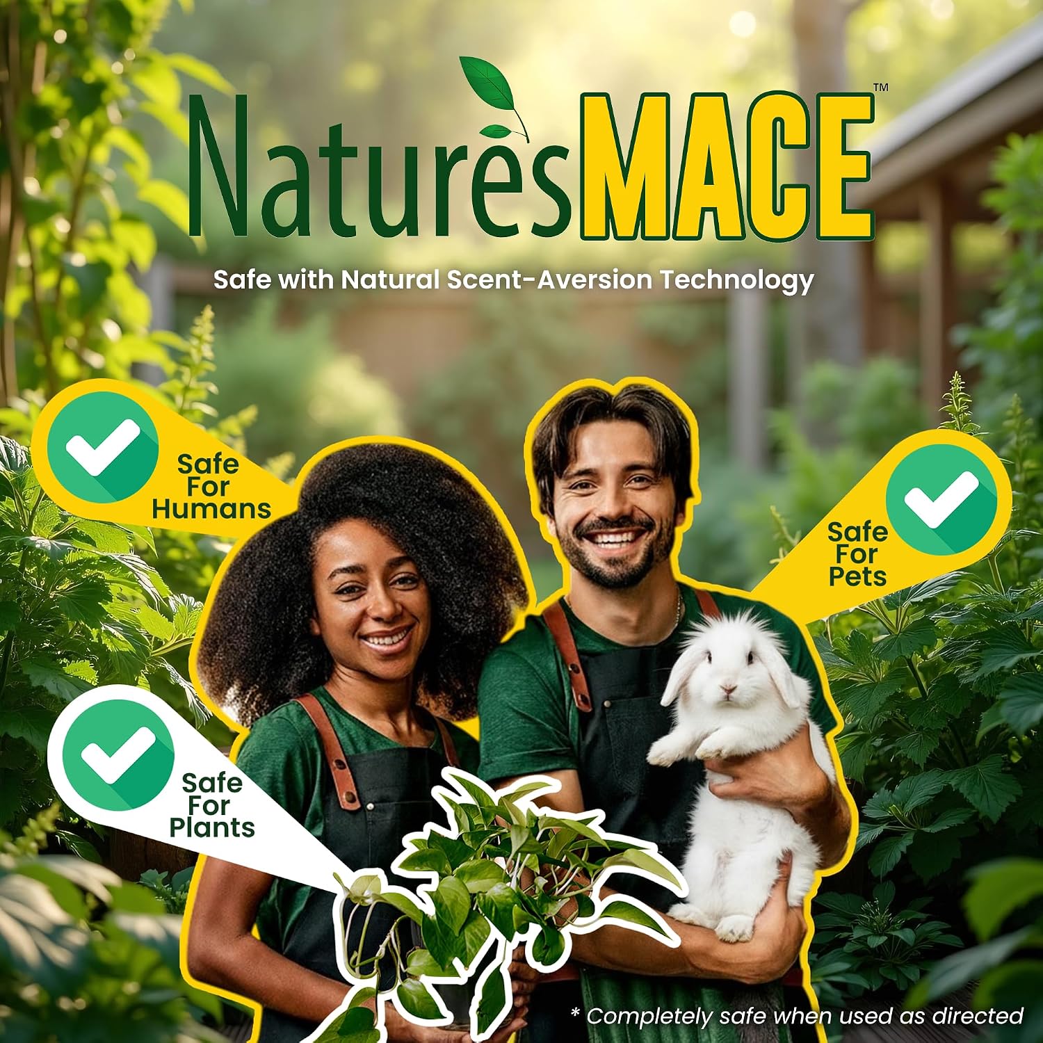 Nature's MACE Rabbit Mace Rabbit Repellent Spray & Concentrate Kit | Outdoor Rabbit Repellent, Covers 29,400 Sq Ft, Mint Scent, Safe Around Pets, People & Plants.