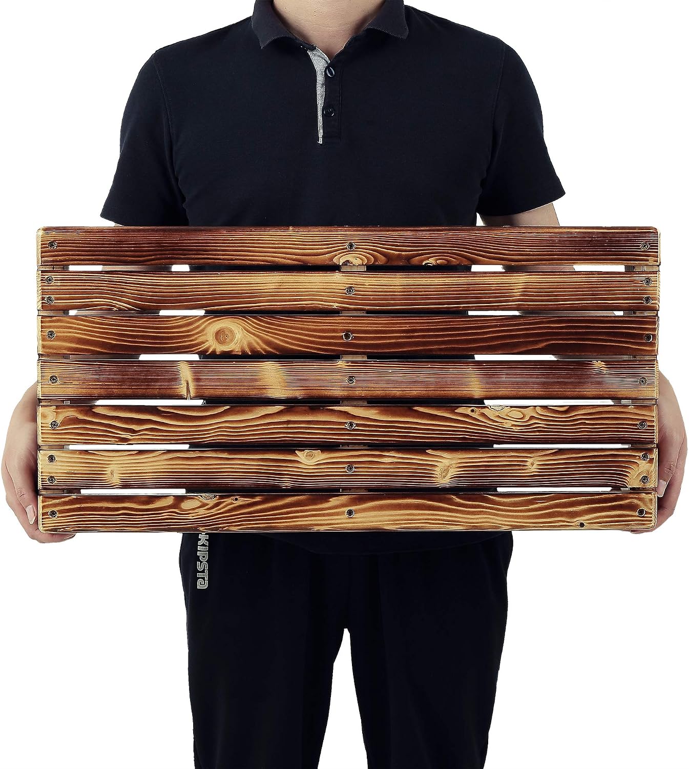 URFORESTIC Solid Wood Indoor/Outdoor 3 1/2" High Riser Step - Non-Slip All Weather Top & Feet Mobility Assistance