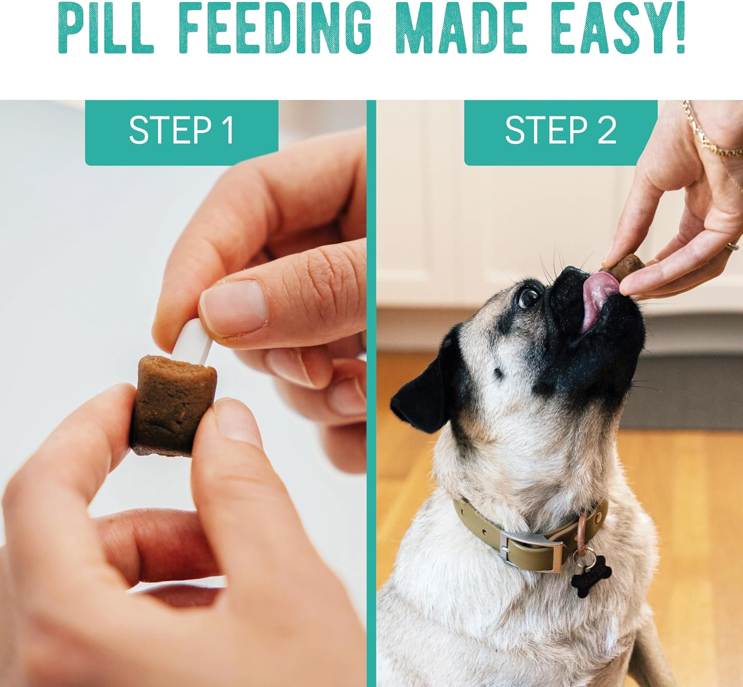 Presidio Earthly Pill Buddy Naturals - PB & Banana Recipe Pill Hiding Treats for Dogs - Make A Perfect Pill Concealing Pocket Or Pouch for Any Size Medication - 30 Servings