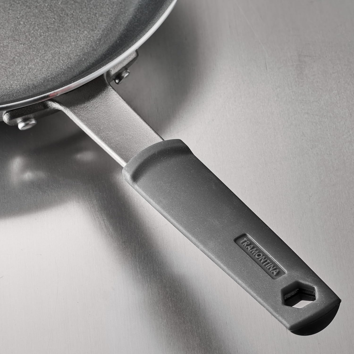 Tramontina Professional 8-Inch Non Stick Small Frying Pan | Heavy-Gauge Aluminum Skillet with Reinforced Nonstick Coating, Red Handle, Dishwasher and Oven Safe, Made in Brazil