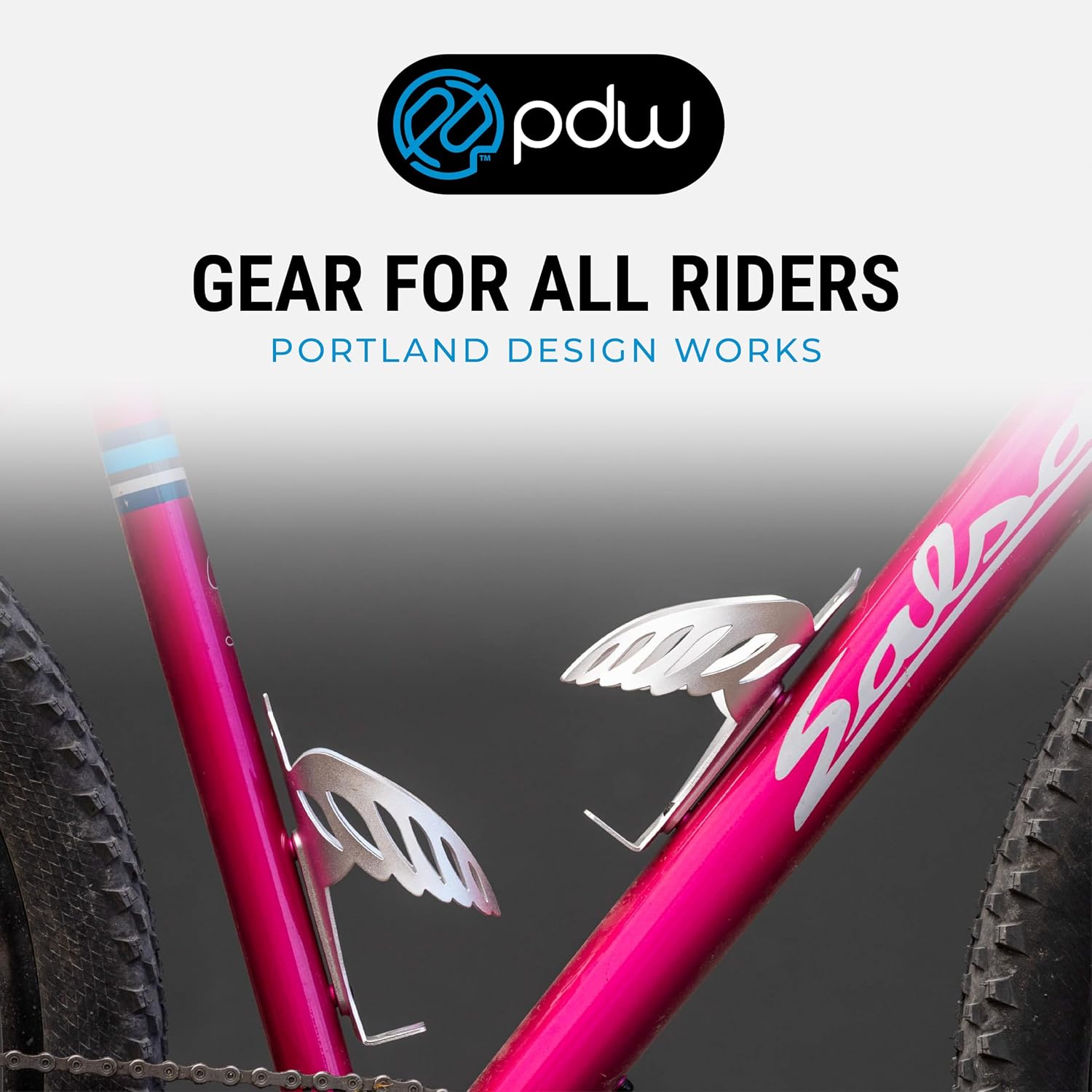 Portland Design Works Water Bottle Cage - Lightweight Water Bottle Holder for Bikes, Owl Cage, Black/Gold