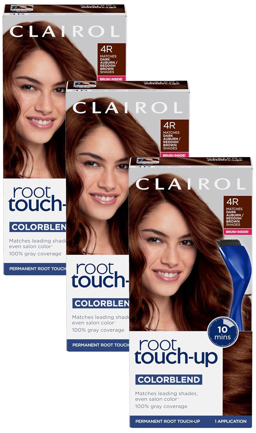Clairol Root Touch Up Permanent Hair Dye, 6 Light Brown, Pack of 2