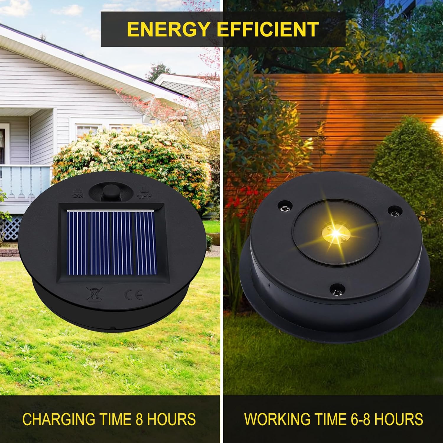 Solar Light Replacement Top Parts 4 Pack(Top Size 3.31 inch