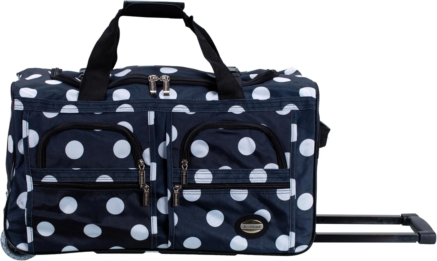 Rockland Rolling Duffel Bag, Black, 22"