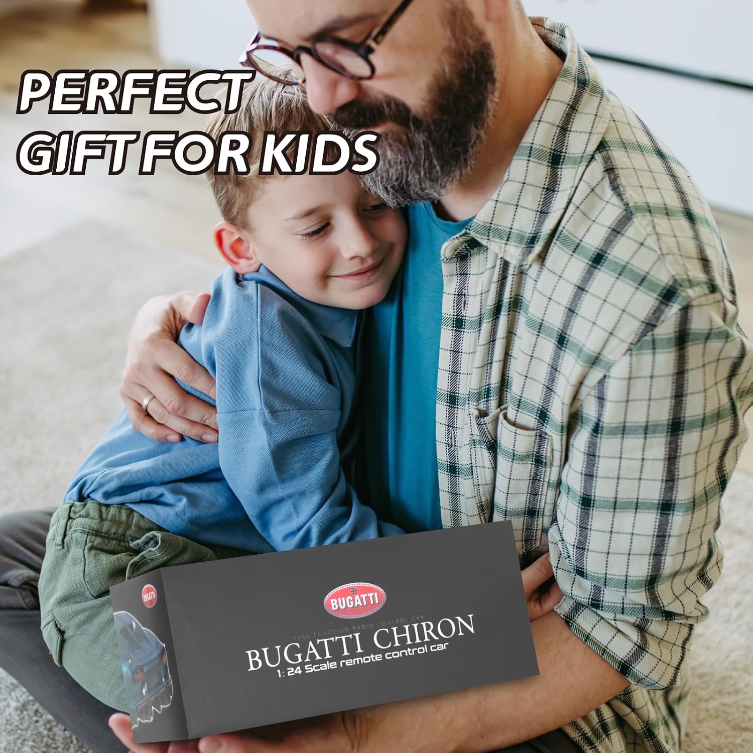 MIEBELY Licensed Bugatti Divo 1:24 Model RC Race Car for Kids Adults | Officially licensed;2.4GHz control; LED headlights;3.7V battery;sturdy ABS;indoor/outdoor play;gift for boys & collectors