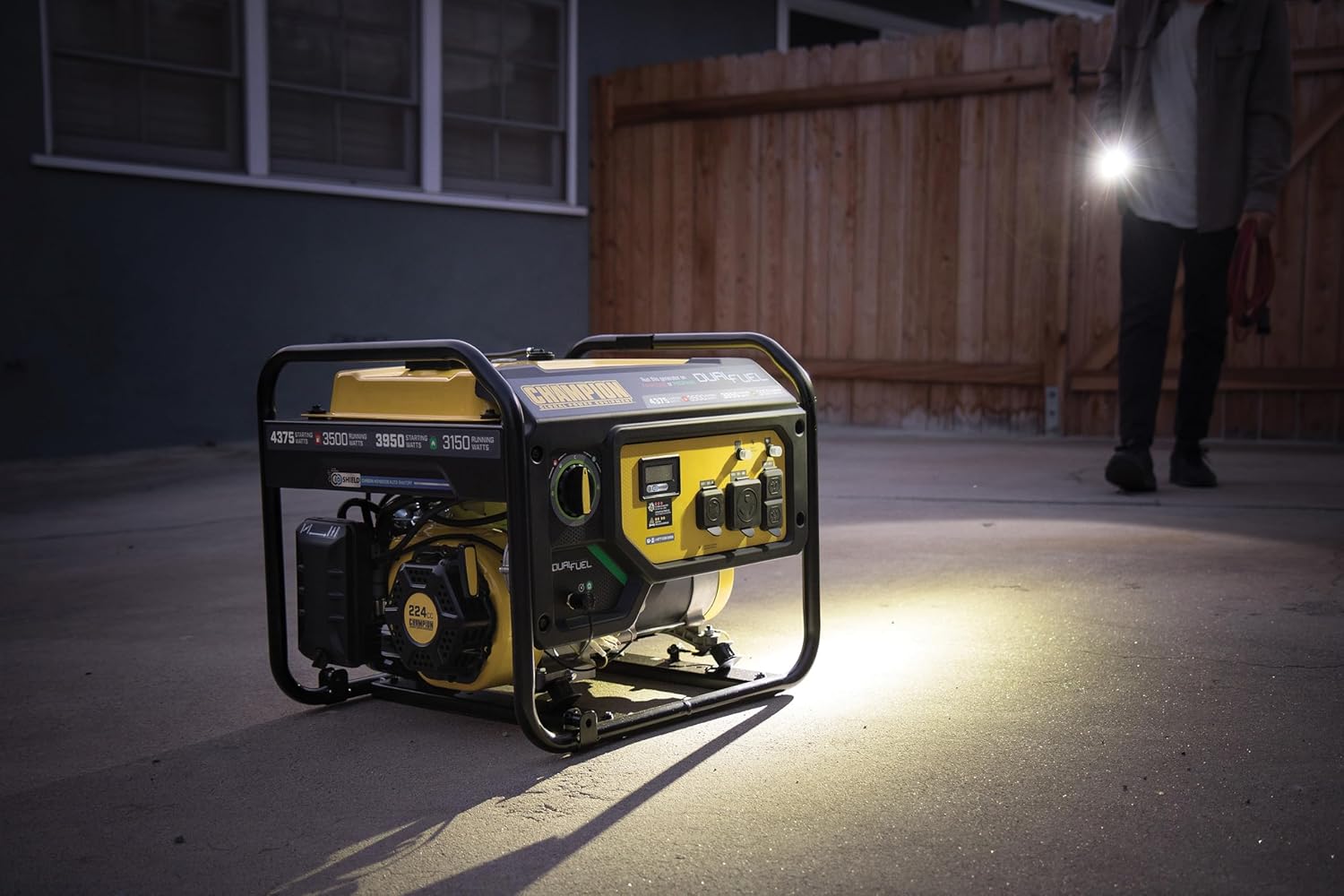 Champion Power Equipment 4375-Watt Dual Fuel RV Ready Portable Generator with Free 3-Year Warranty