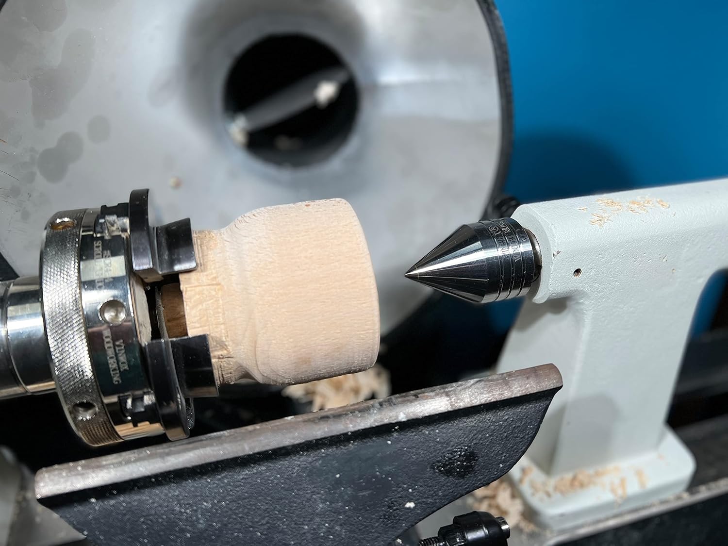 4INCH 4-Jaw Self-Centering Wood Lathe Chuck, 2" Round Jaw Mounted, 1"x8TPI thread & 3/4"x16TPI Adapter, T Allen Wrench, Screw Chuck, SCR4-4