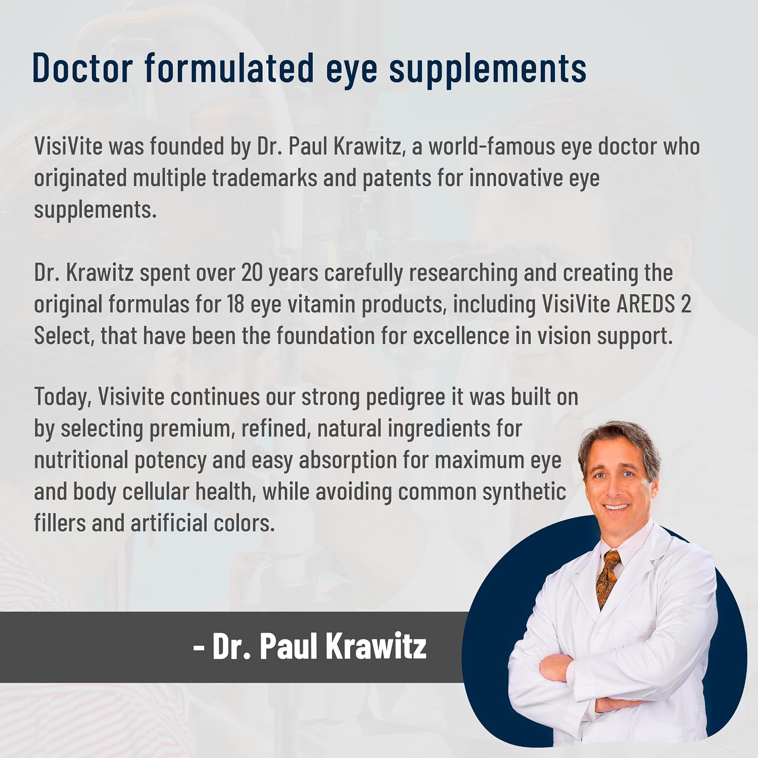 VisiVite Doctor Formulated AREDS 2 Select Eye Vitamins, 60 Capsules | Macular Support Formula