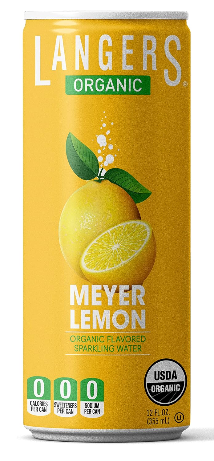 Langers Organic Flavored Sparkling Water, Ginger, 12 Fl Oz (Pack of 8)