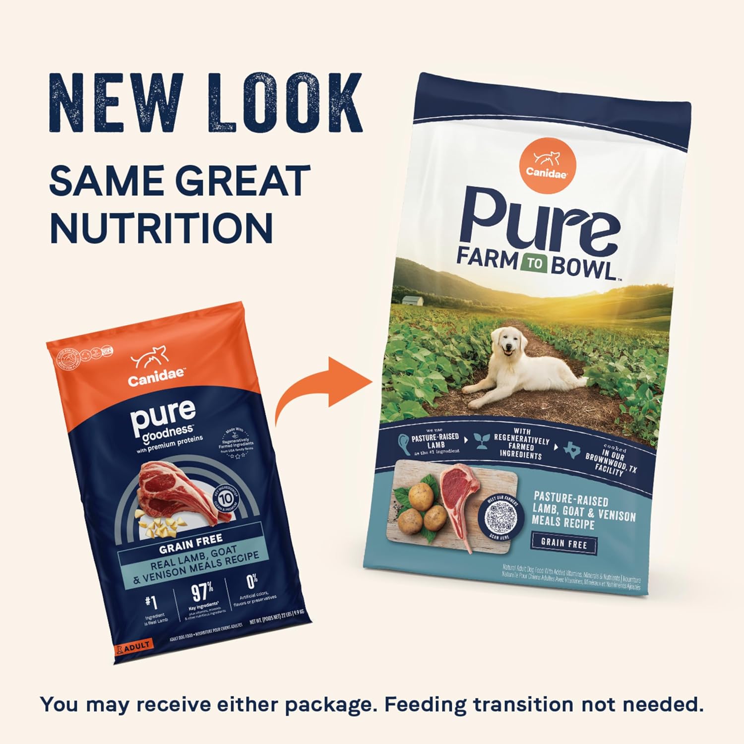 Canidae Pure Farm to Bowl Dry Dog Food - Balanced Nutrition for Adult Dogs - Limited Ingredient Formula - Grain, Wheat & Soy-Free - 22 lb - Wild-Caught Salmon & Sweet Potato Recipe
