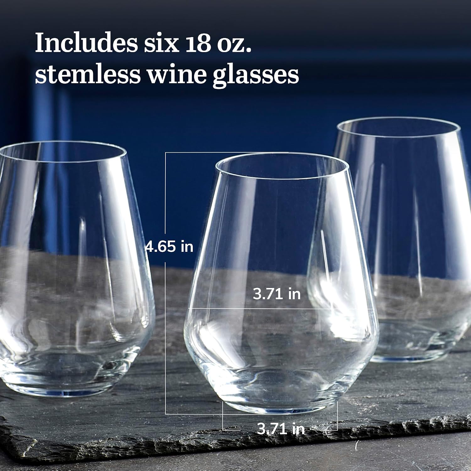 Libbey Signature Red Wine Glasses Set of 4, Seamless 24 Oz Wine Glasses for Cabernet, Merlot, and More, Stemmed Wine Glasses for All Occasions