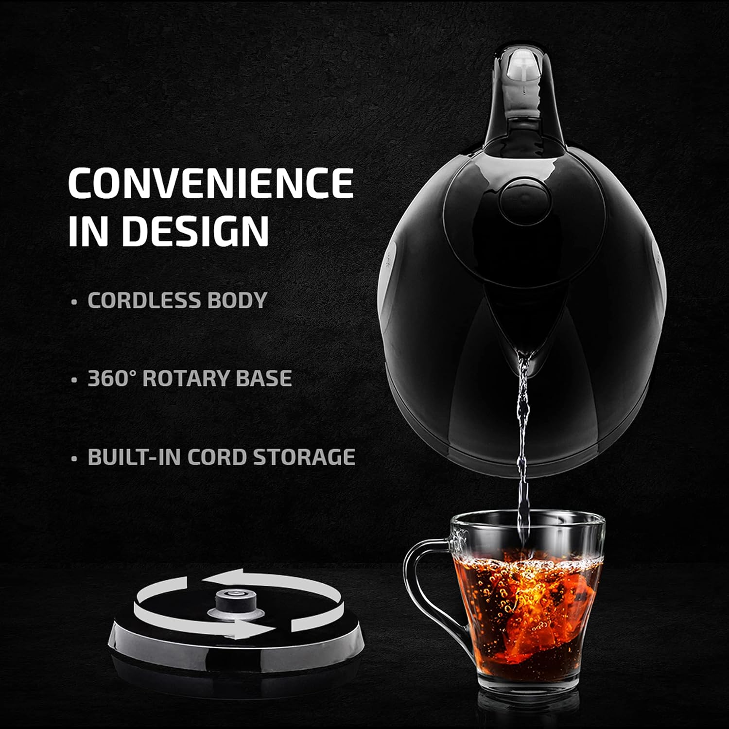 OVENTE 1.7L Electric Kettle with 1100W Fast Boiling Water, Green KP72G