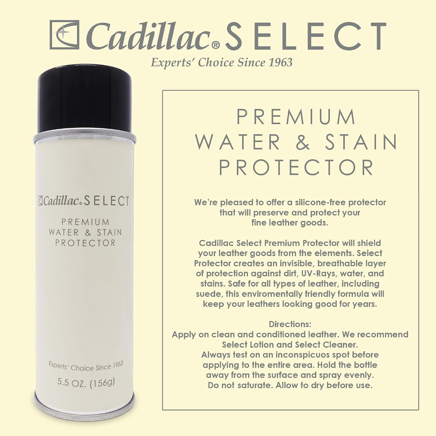 Cadillac Select Premium Leather Care Kit | Leather cleaner, lotion conditioner and water & stain protector.
